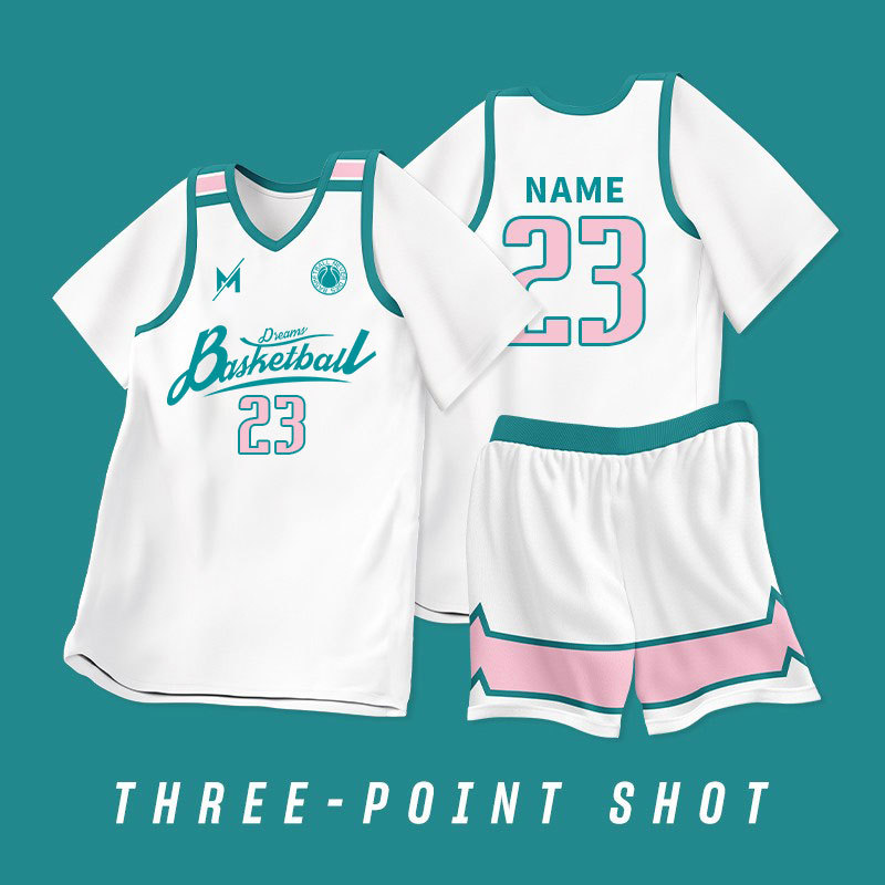 2024 New Basketball Suit Girls Fake Two-piece Short-sleeved suit Customized Student Game Class Suit Summer Basketball Jersey Women