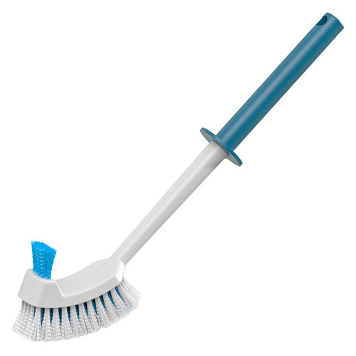 Toilet brush with no dead ends, household cleaning and scrubbing, toilet wall-mounted plastic long-handled brush, bathroom toilet brush set