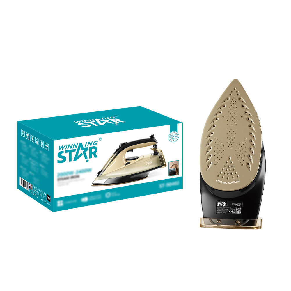 Winningstar Cross-Border Anti-Drip Calcification Dry Ironing Steam Ironing Spray Self-Cleaning Ceramic Sole Electric Iron