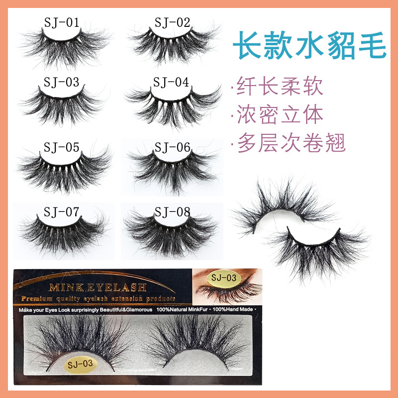 Long mink lashes