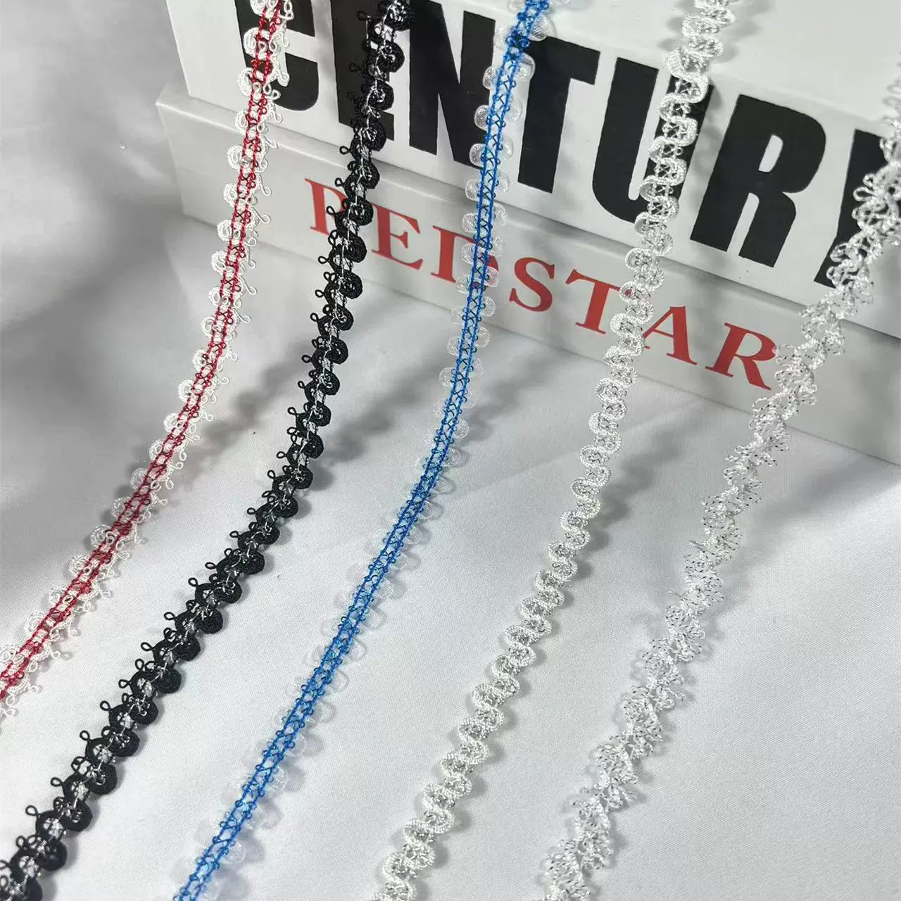 厂家批发特种织带蕾丝花边黑色波浪Lolita服装辅料配饰波浪条码