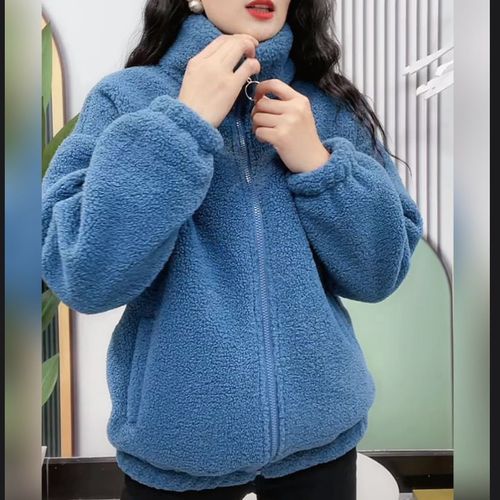 Winter Plush Thick Hooded Coat Mother Insulating Cotton Women Youthful Fashion Velour Loose Slimming Top 20-60