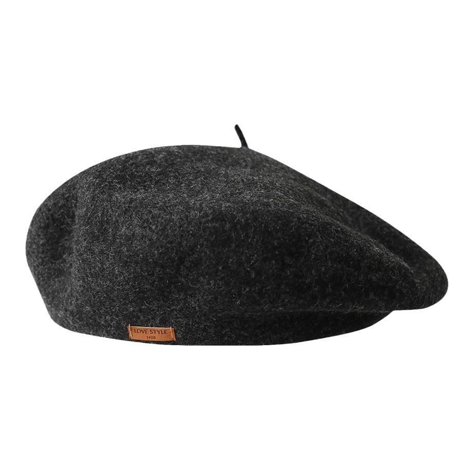 Damen Baskenmütze Aus Wolle Im Britischen Retro-stil Kaffeebraun_voghion.com