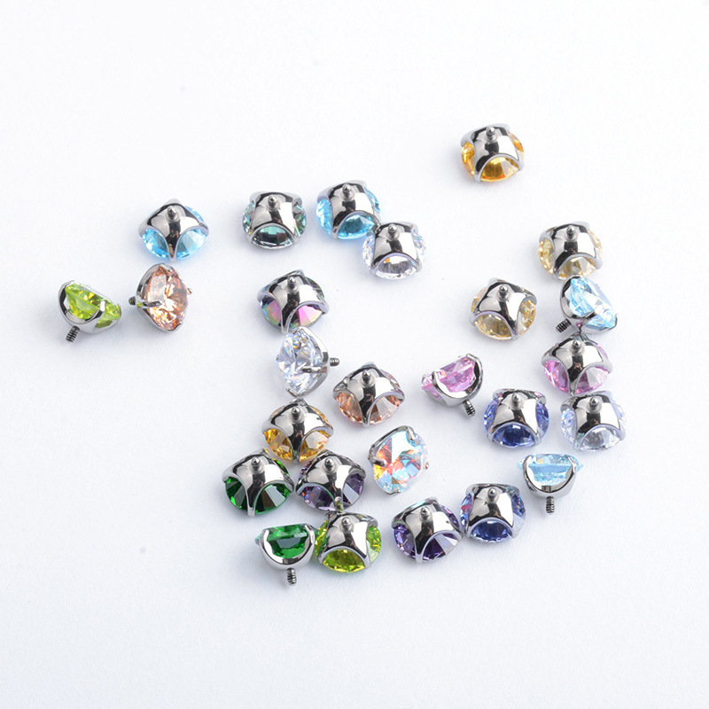 Labret piercing jewelry detail image