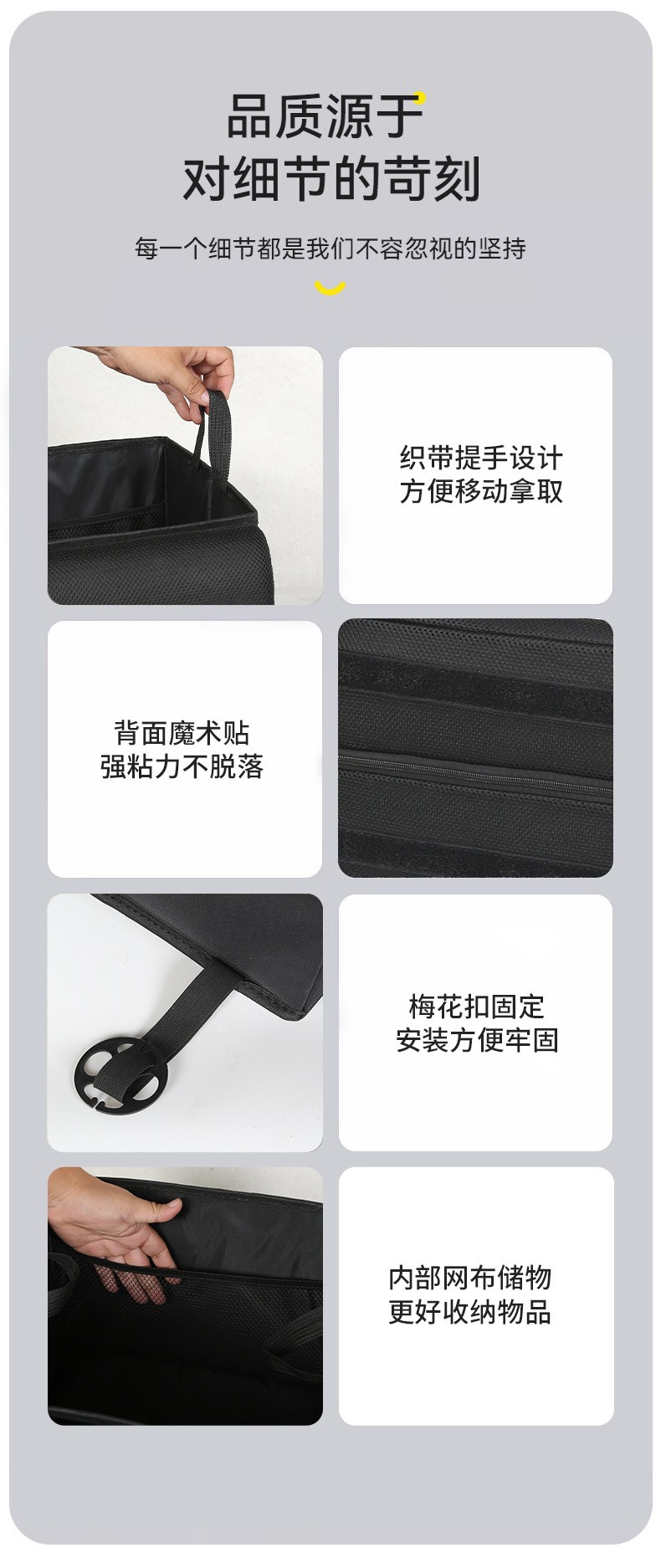 Car Storage Box with Lumbar Support, Two-In-One Car Storage Box, Storage Bag, Car Trunk Storage Box, Cross-Border Hot Seller