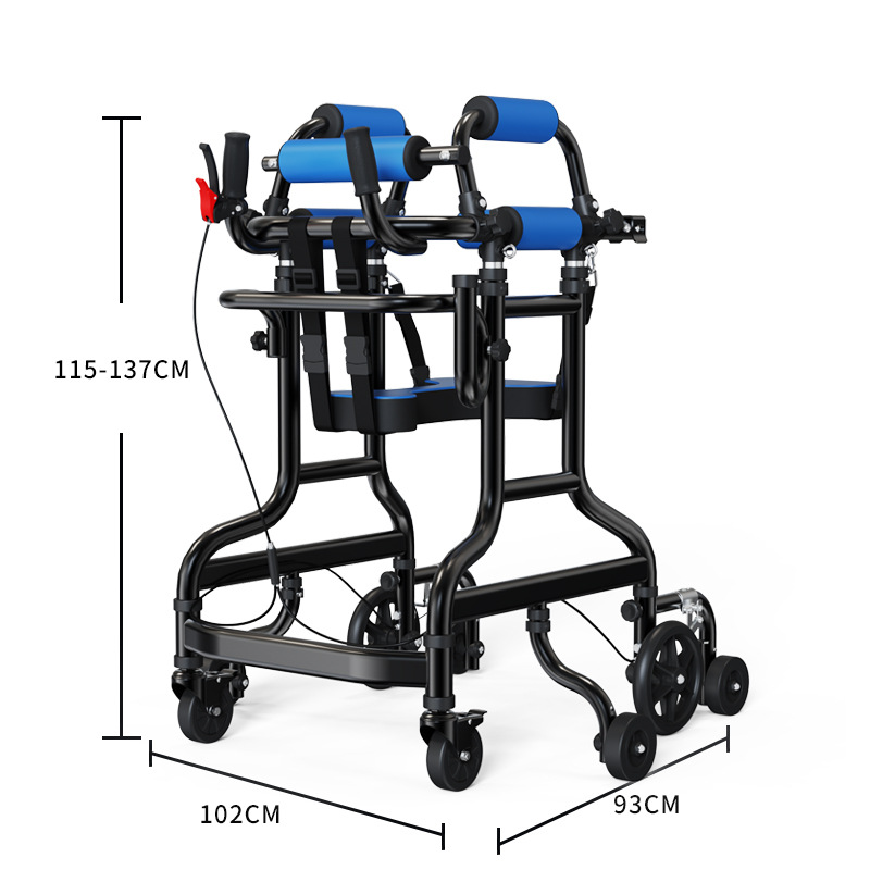 Walking Wheel para adultos Hemiplegia anciano asistente de caminar Equipo de entrenamiento de rehabilitación para caminar andador postoperatorio