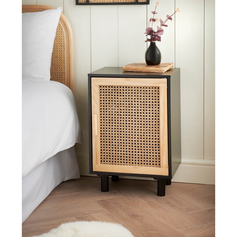 Gabinete de almacenamiento minimalista moderno gabinete lateral sala de estar TV gabinete lateral ratán gabinete de almacenamiento de estilo japonés gabinete de almacenamiento de pasillo