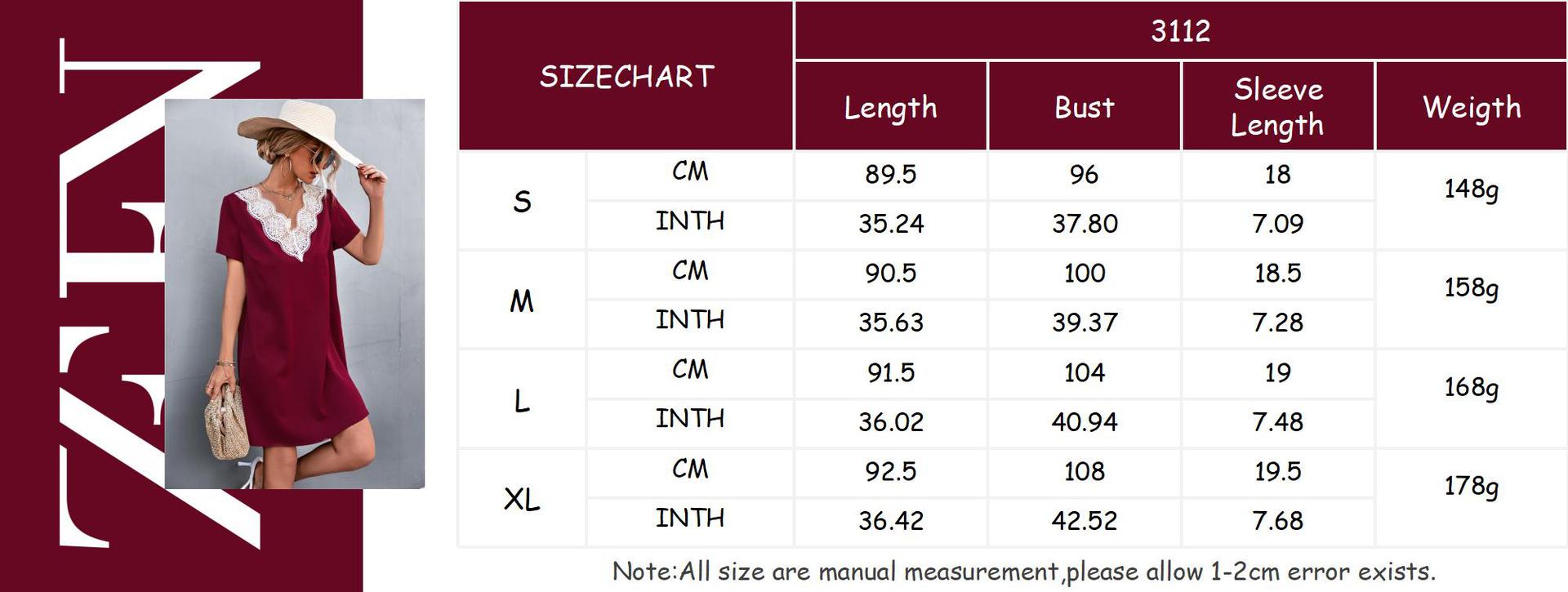 Women's V-neck Lace Patchwork Dress For Summer Occasions_voghion.com