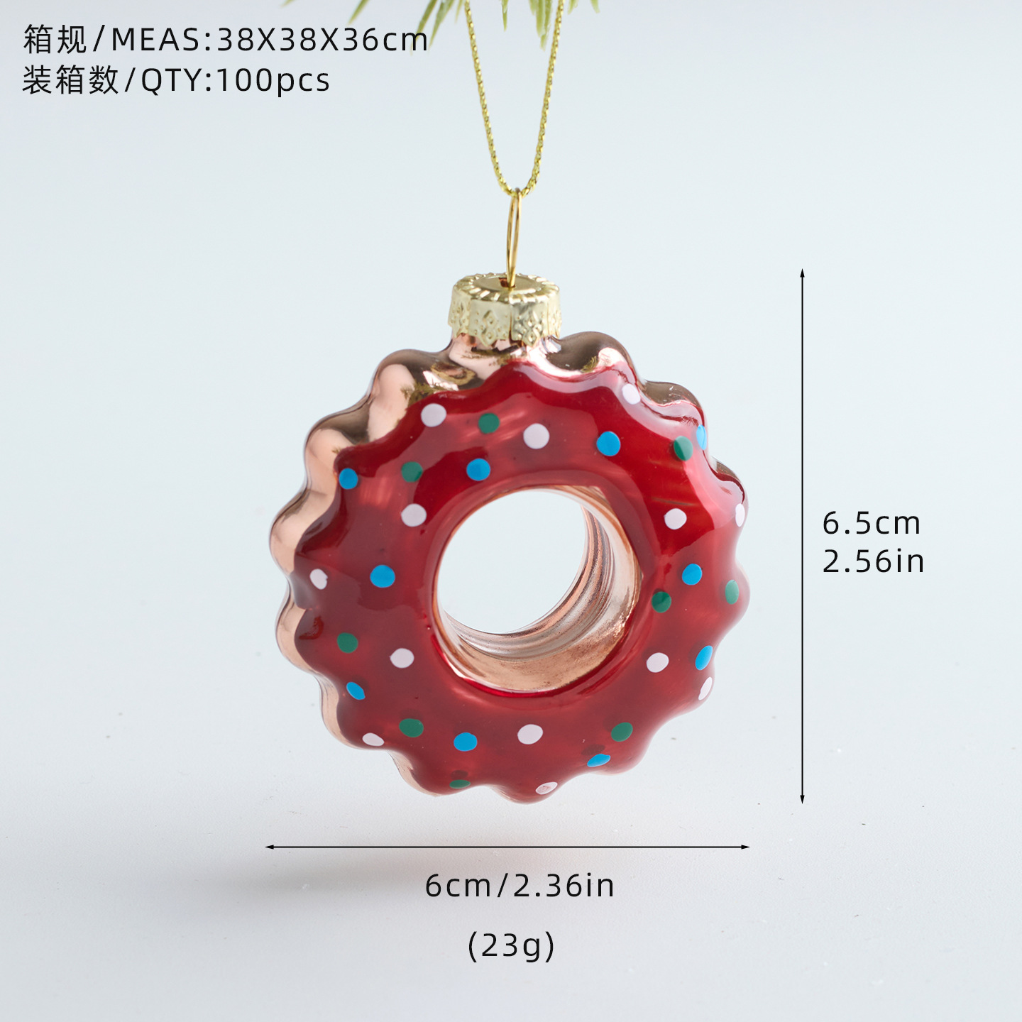 Nuevos productos transfronterizos de decoración de Navidad colgantes creativos de vidrio pintado colgantes de la atmósfera del diseño de escena