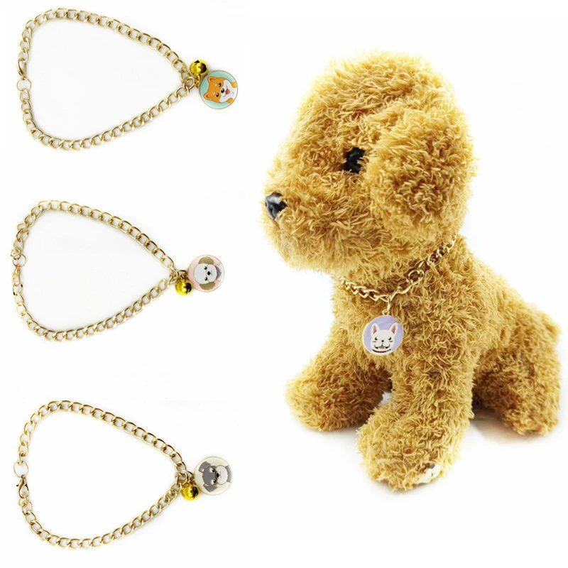 Amazon Dog Подвесной кулон Ожерелье Чай Собака Тедди Боми Кошка Регулируемый ошейник-колокольчик в наличии