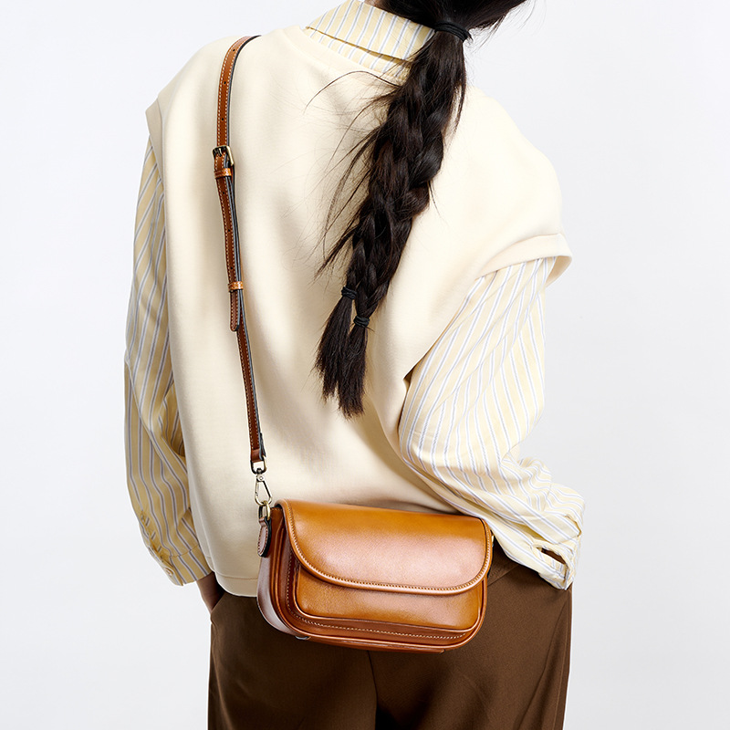 Niche Design New Genuine Leather Bag Fashion Versatile Cowhide Crossbody Bag For Women Luxury High-End Handbag Shoulder Bag - Thumbnail 3