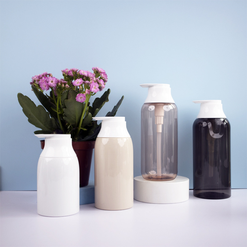 In stock PET 300 400 500 600ml plastic bottle high-grade shampoo shower gel bottle cross-border exclusive