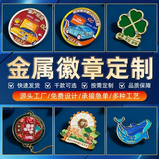 金属徽章定制logo烤漆珐琅企业纪念胸章勋章浮雕校徽司徽奖章