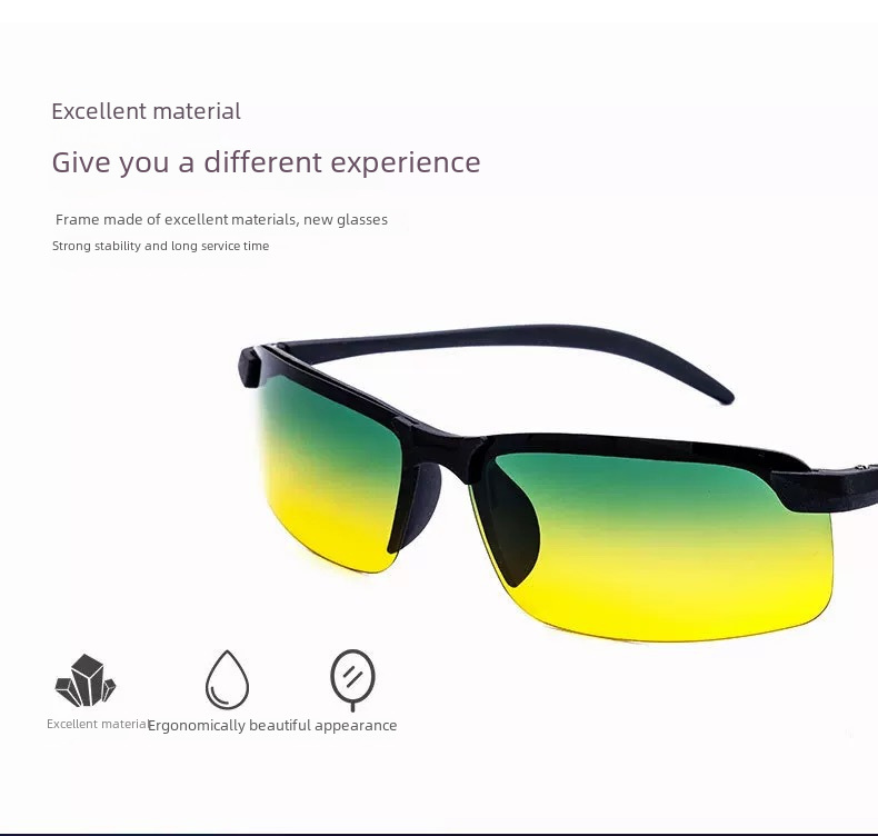 3043 nakts redzamības saulesbrilles vīriešu saulesbrilles ar ultravioleto starojumu, dienas un nakts divējāda pielietojuma makšķerēšanas un braukšanas brilles_voghion.com