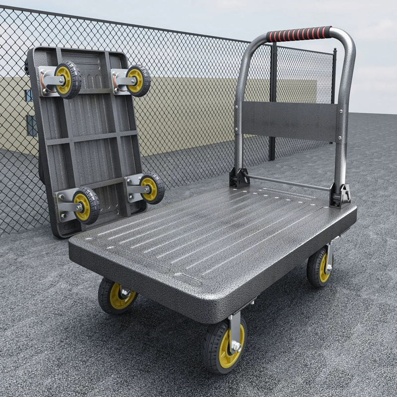 Толстая бесшумная стальная пластина тележка складная тележка