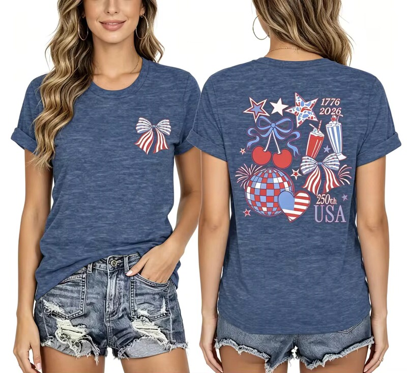 Vintage Style July 4Th 1776-2026 Shirt Women's Patriotic Bow Disco Usa 250Th Anniversary Holiday Vintage Style July 4Th 1776-2026 Shirt Women's Patriotic Bow Disco Usa 250Th Anniversary Holiday