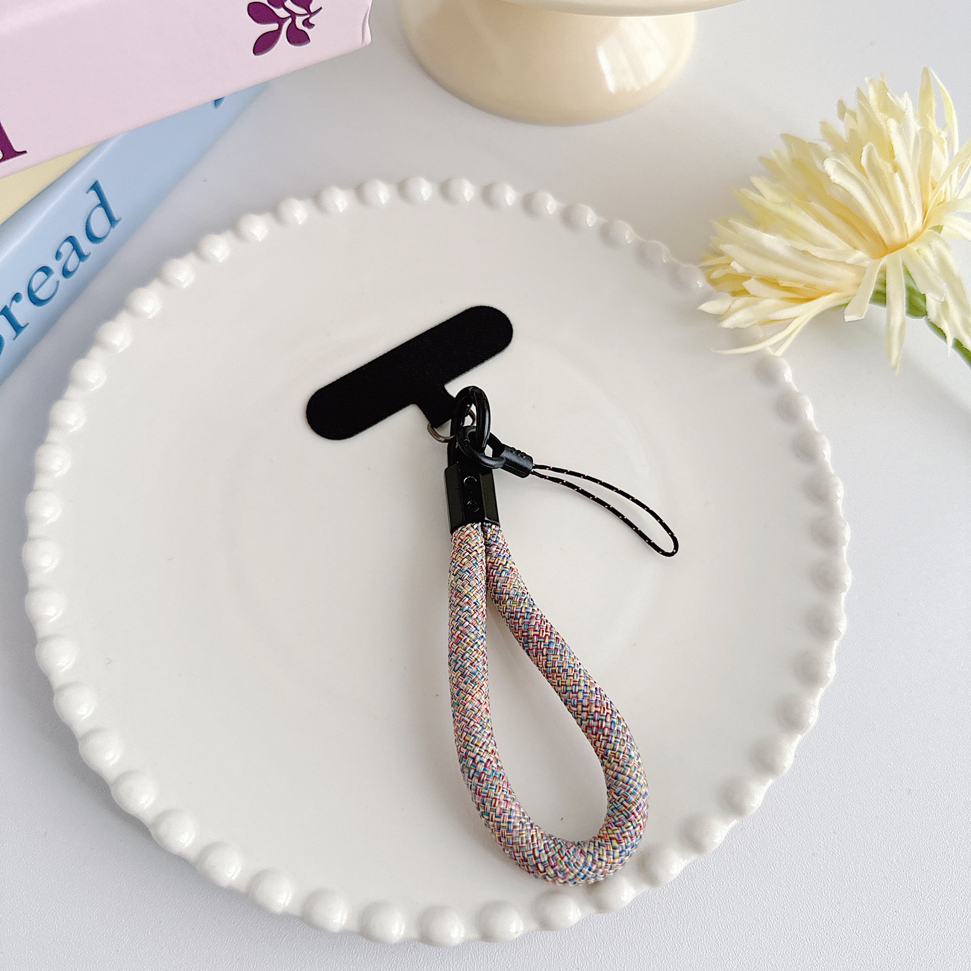 Teléfono móvil de nylon tejido corto con clip multifuncional bolso portátil colgante accesorios colgante universal