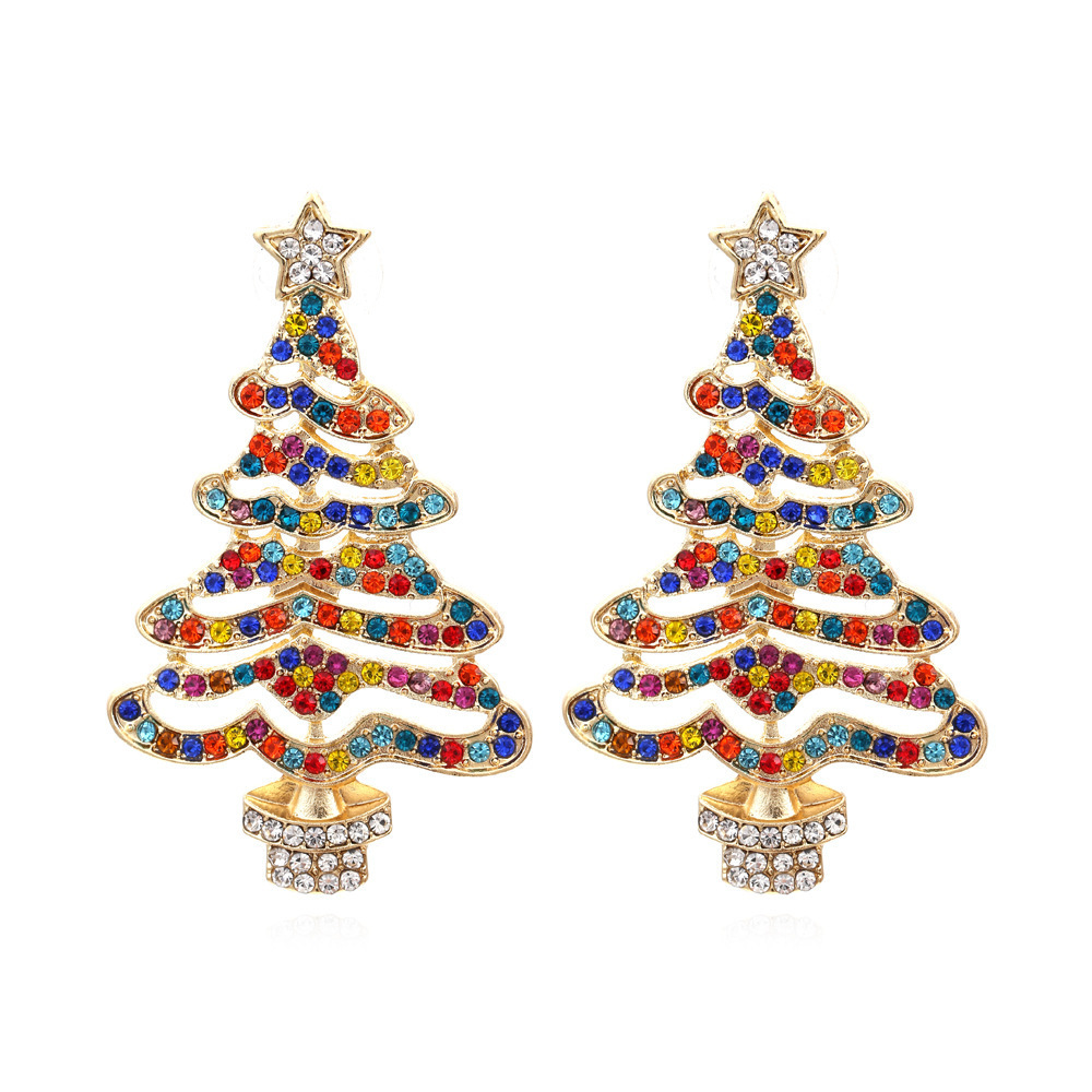 1 Pair Cute Christmas Tree Alloy Drop Earrings display picture 1