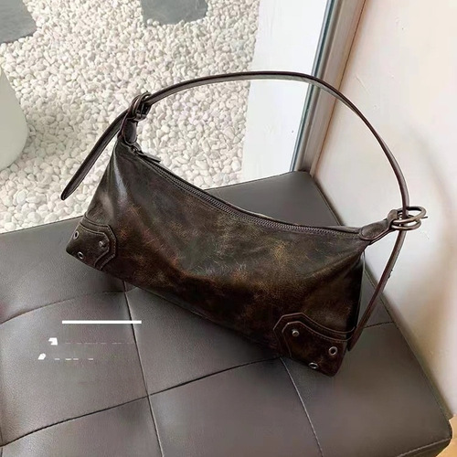 High-end sense bag large-capacity armpit bag for women 2024 autumn and winter new niche retro versatile shoulder bag crossbody bag