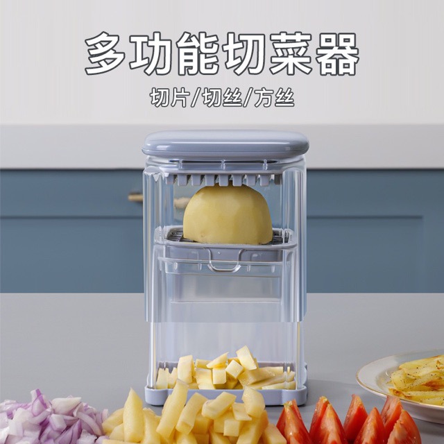 Cortador de verduras multifuncional, cortador de cortes de prensa doméstico, herramienta de preparación de verduras de cocina ABS de grado alimenticio