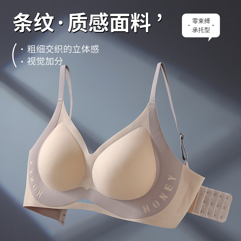 젤리 레이스 속옷 여성용 푸시 업 안티 처짐 어퍼 지원 스포츠 얇은 아름 다운 등 추적없는 소프트 지원 브래지어 봄과 여름 여성