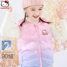 儿童羽绒马甲外穿秋冬装2024新款女童背心保暖宝宝洋气中大童上衣