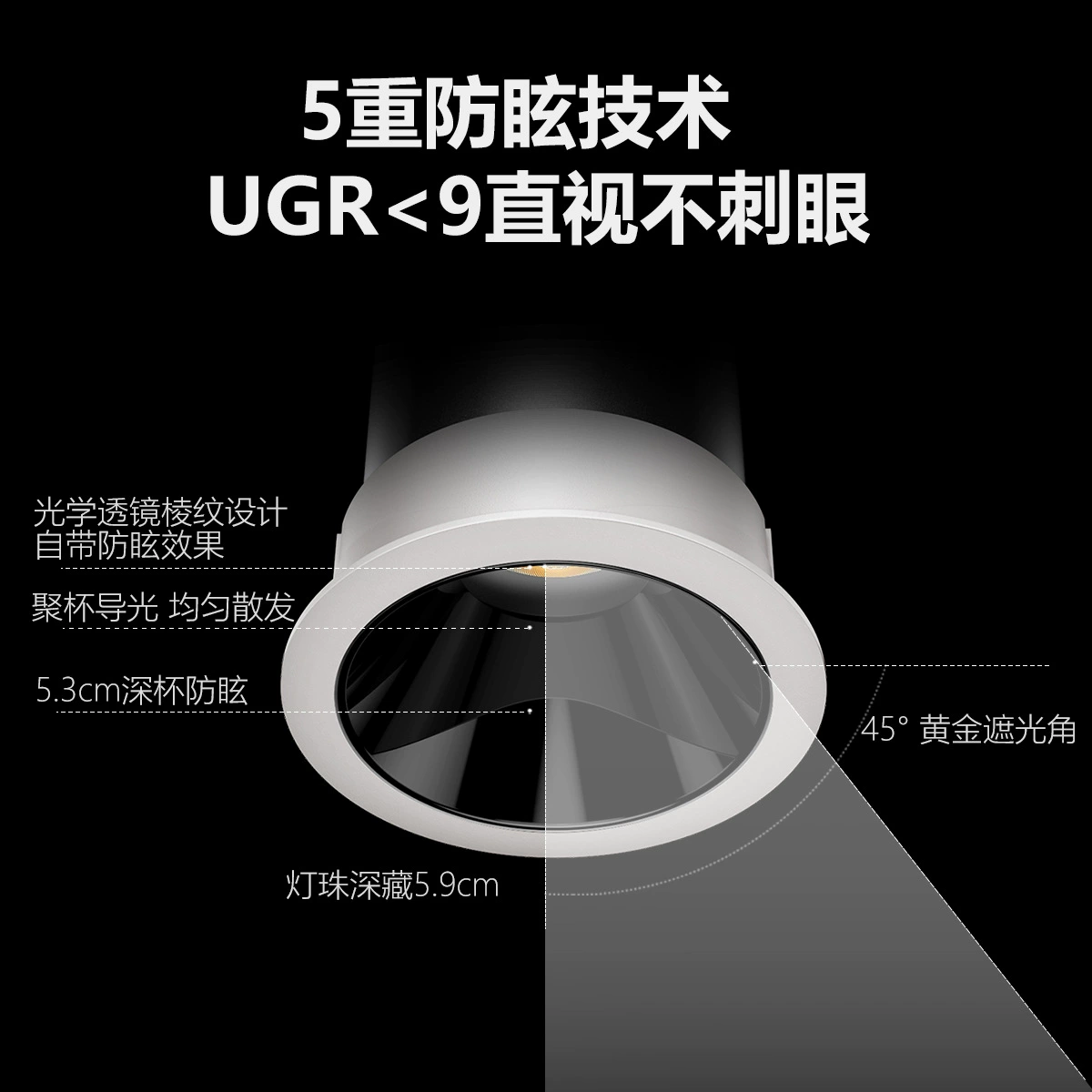 Lights, spot lighting, smart LED lamp for hotel for office, comfortable light spectrum