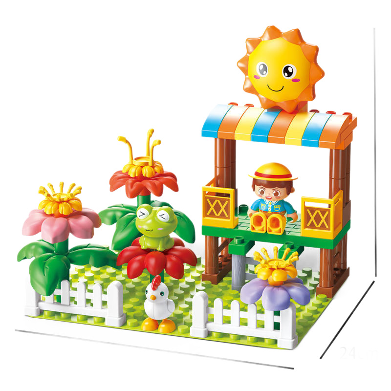 Amazon Sun temático ensamblaje de bloques juguetes infantiles conjuntos de bloques transfronterizos ensamblaje de puzzle juguetes para niños y niñas