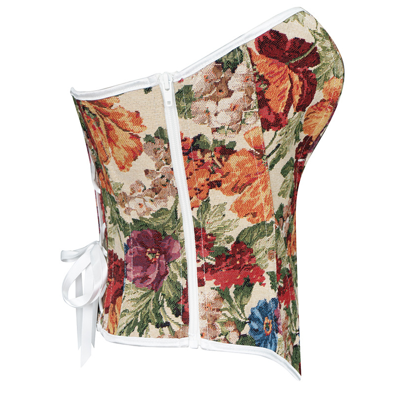 Nuevo chaleco de pintura al óleo de galía corto sexy envuelto en la parte posterior de la chaqueta retro vestimenta de cuerpo