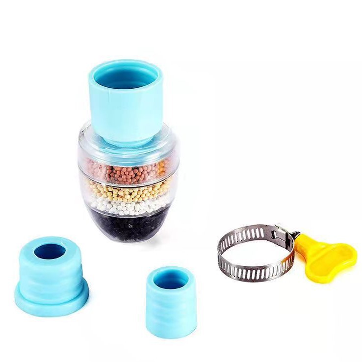 Six-layer fine filter splash-proof water filter artifact household kitchen well water shower faucet water purification multi-function water-saving nozzle