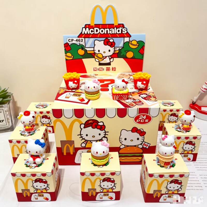 Cartoon Mcdonald's Cat Sanrio Blind Box Figure High-Quality Aesthetic Doll Desktop Decoration Trendy Toy Model Cartoon Mcdonald's Cat Sanrio Blind Box Figure High-Quality Aesthetic Doll Desktop Decoration Trendy Toy Model