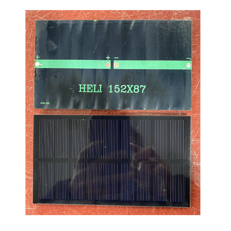定制各类台灯太阳能层压板 HELI 152*87 5V400ma 2W透明PET层压板