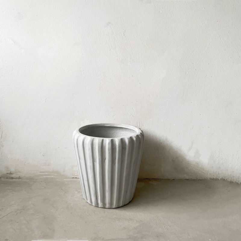 Macetas de barro de viento industrial de celebridades de Internet Macetas de plantación de plantas verdes de monstera retro Macetas de cemento cilíndricas ins al por mayor