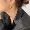 Metal retro earrings stainless steel, wholesale, french style, 750 sample gold