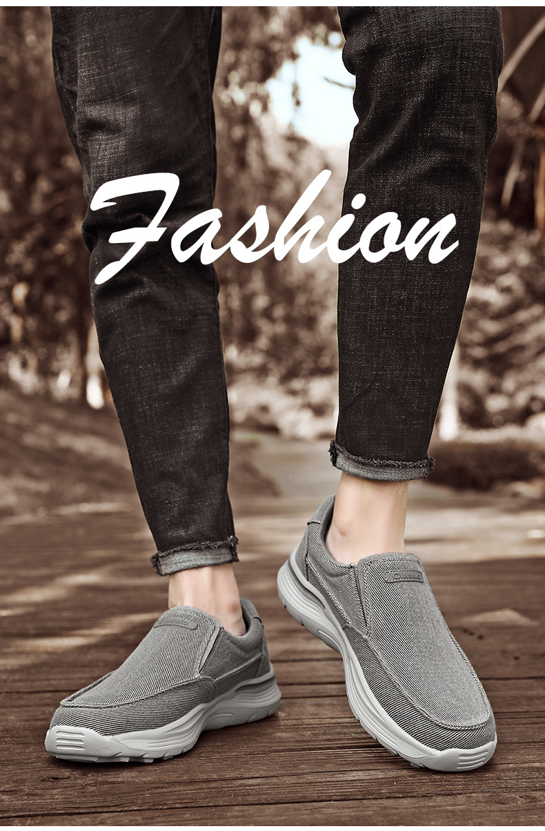 Plus-size Cross-border Men's Canvas Slip-on Loafers, Lightweight Casual For Foreign Trade, Wholesale Comfortable Shoes_vogvips.com