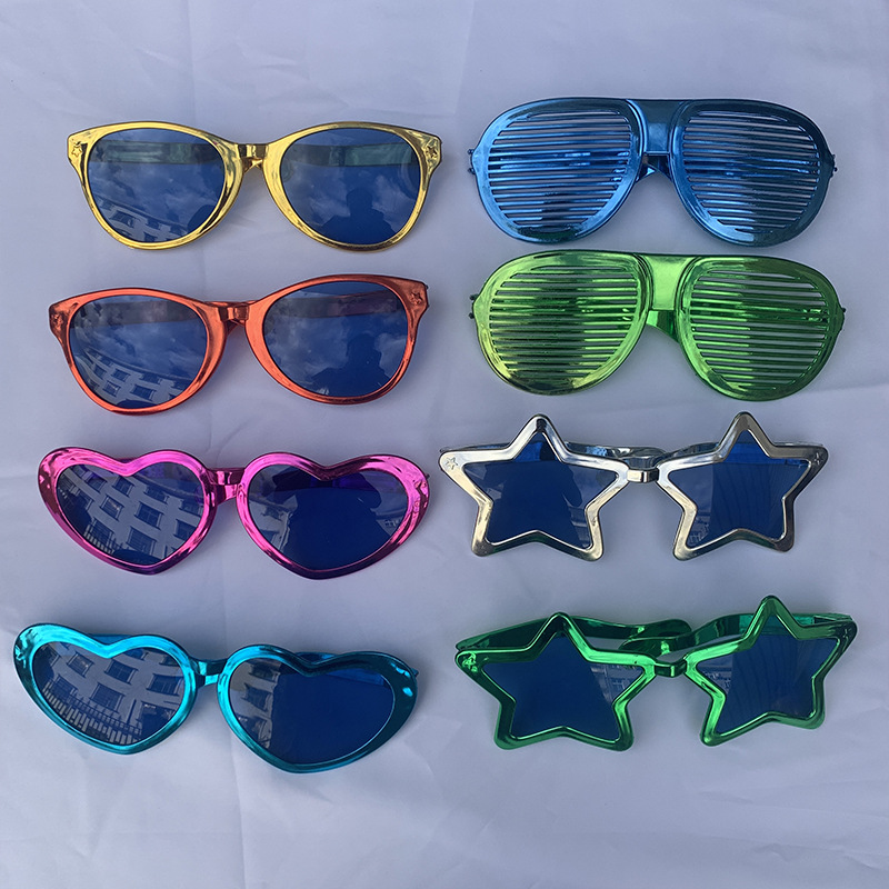 Nuevos productos 2024 gafas galvanizadas digitales de Navidad suministros de baile espectáculo infantil gafas de escenario