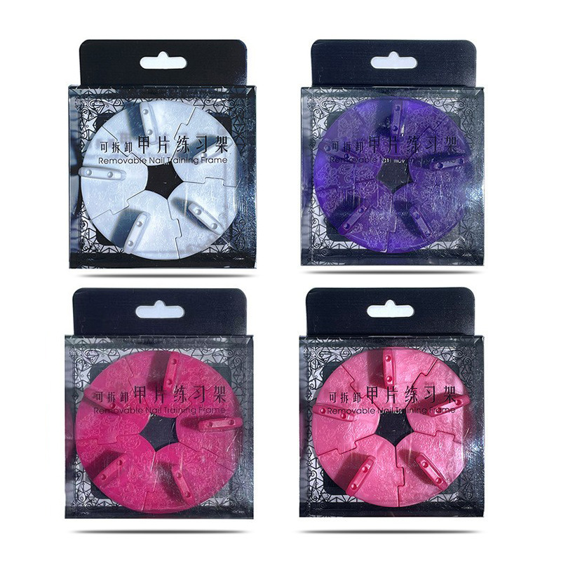 Nail Practice Stand with Detachable Round Lotus Base, Nail Holder, Nail Piece Stand, Fake Nail Display Stand