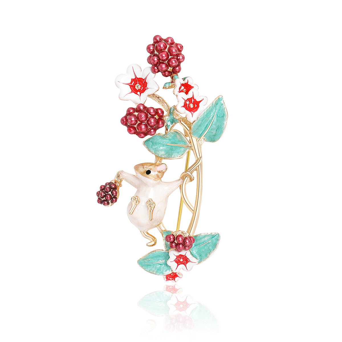 Pastoral Style Pastoral Pin Squirrel Alloy Enamel Women's Brooches
