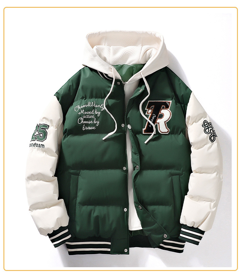 Veste en coton à capuche pour homme, tendance, mode hiver 2024, lettre imprimée, couple de pain_voghion.com