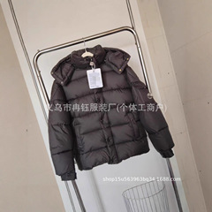 25季冬蒙家哑光雾面玛雅面包服百搭短款保暖纯色连帽情侣款外
