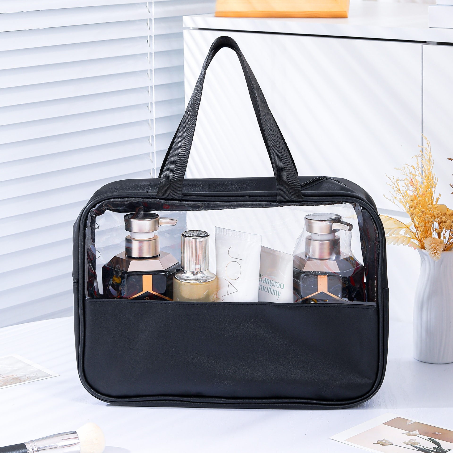 Bolsa de baño portátil de alta calidad, baño portátil, natación, playa, viaje, bolsa de almacenamiento de artículos de higiene y maquillaje de gran capacidad