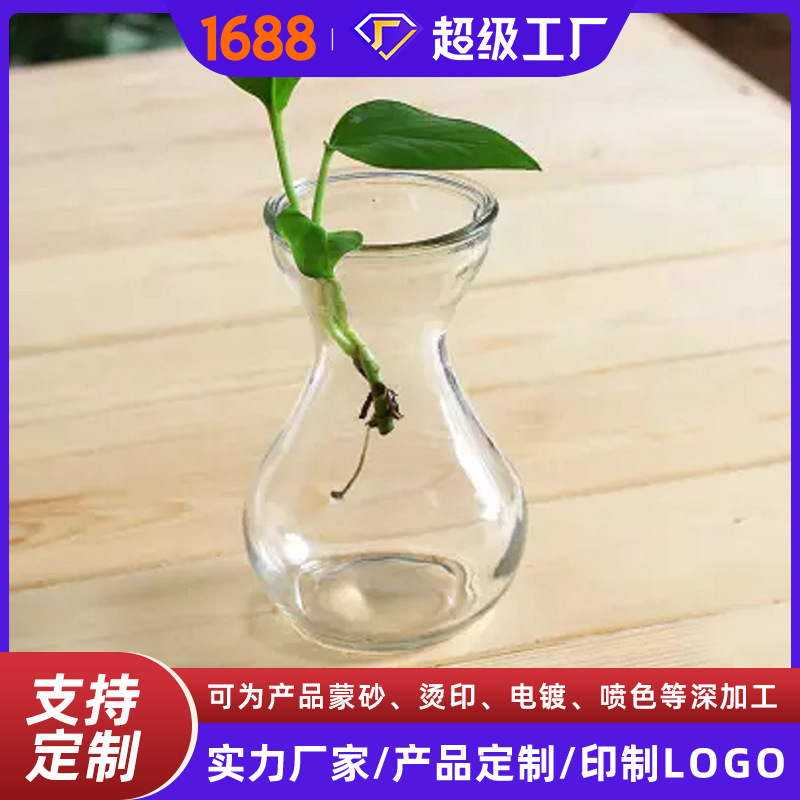 批发彩色风信子玻璃瓶水培透明花瓶绿萝水仙植物养殖瓶水培容器