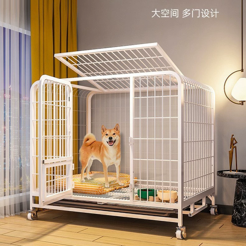Корзина для домашних животных Корзина для собак среднего размера большая складная собачья будка в помещении с туалетом
