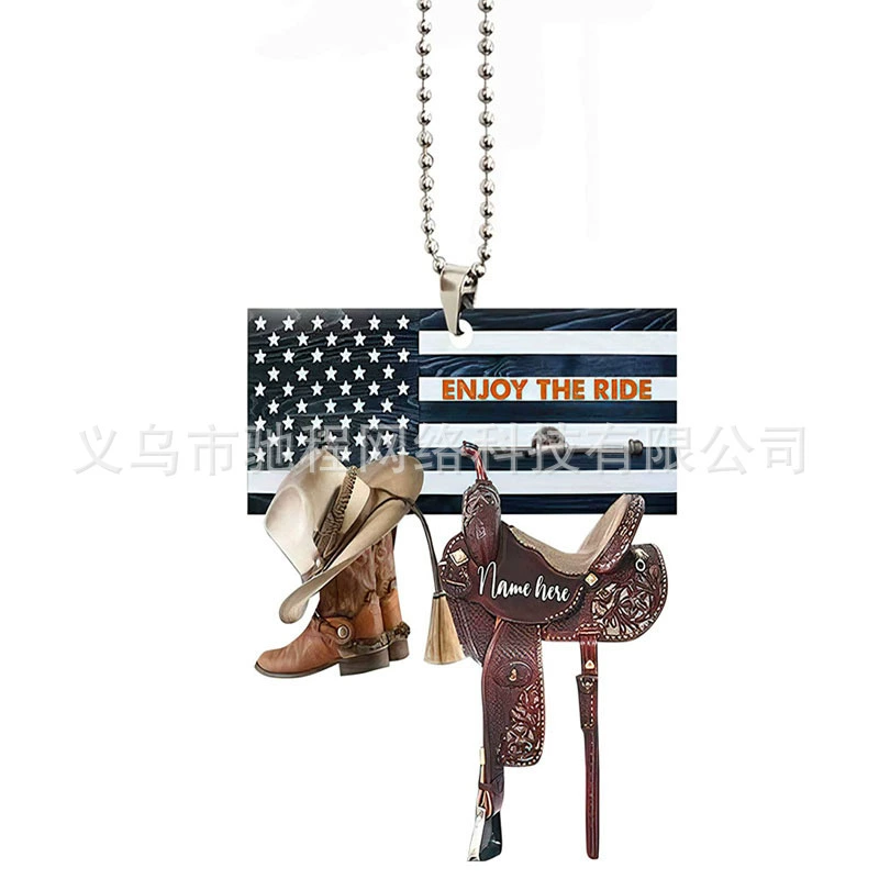 Creative denim boots, pendant, accessory, rear view mirror, new collection