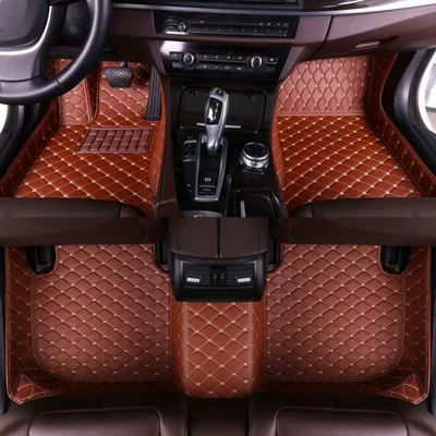 Q7 all-inclusive car mat, Modelə uyğun ayaqaltı - ordinary-single-layer-brown