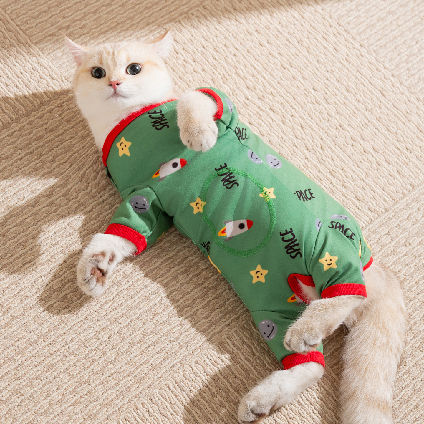 Nuevo alienígena de cuatro patas abdominal ropa para el hogar se puede cortar pijamas mascotas perros ropa perros pequeños y medianos image 3