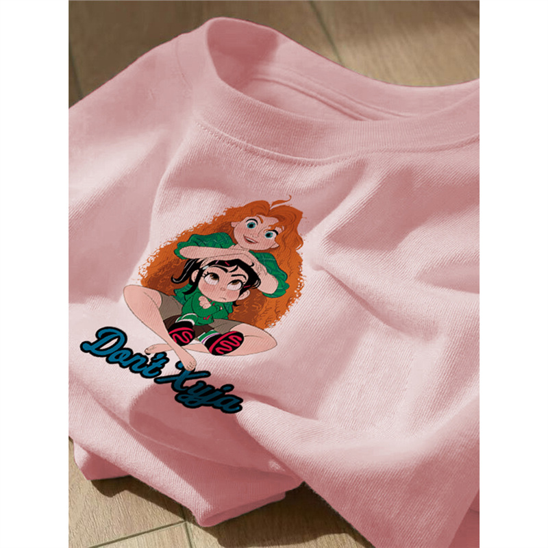 Retro cotton summer design short sleeve T-shirt