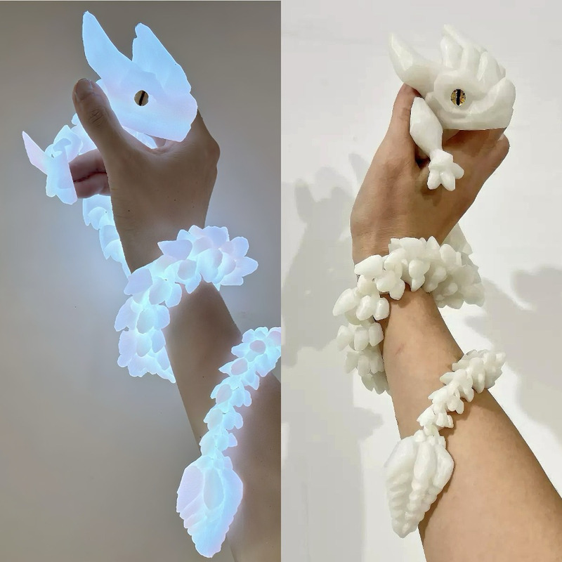 跨境新品3D打印水晶龙角龙宝石龙摆件工艺品摆件儿童景点关节活动|undefined
