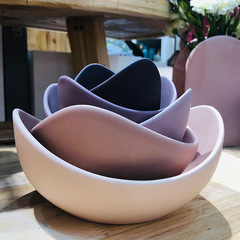 北欧の蓮の花ボウル玄関デスクトップ収納装飾品玄関ドア靴キャビネットキークリエイティブソフト装飾