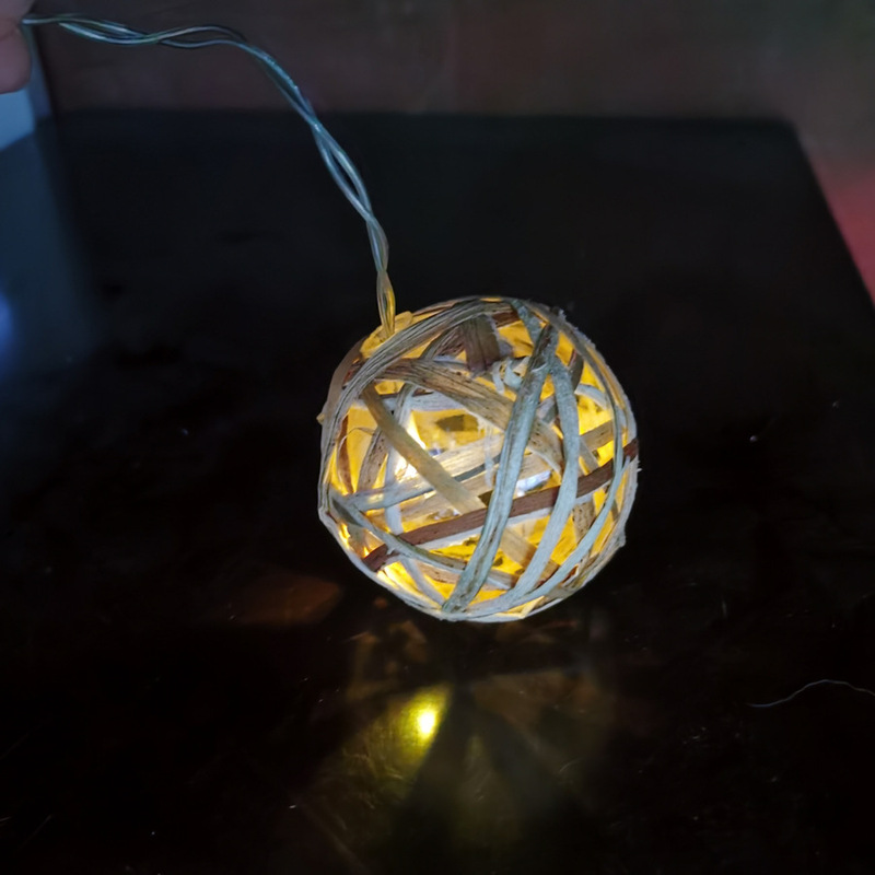 Factory Direct water supply gourd ball Rattan woven lampshade LED holiday light string decoration accessories cross-border f outdoor waterproof Factory Direct water supply gourd ball Rattan woven lampshade LED holiday light string decoration accessories cross-border f outdoor waterproof